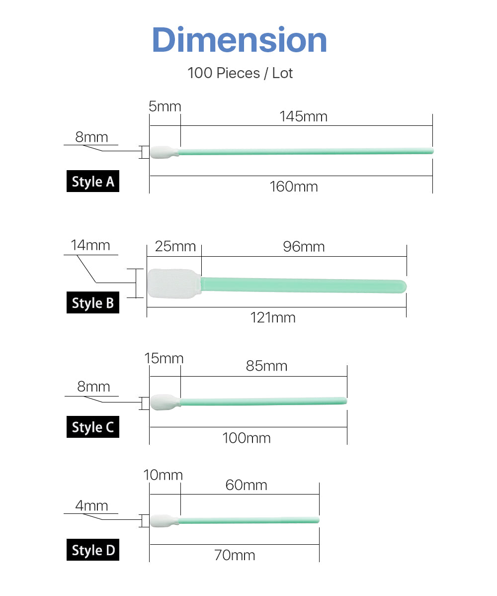 Cloudray Cotton Swab for Cleaning Laser Lens & Mirror 100PCS/Lot