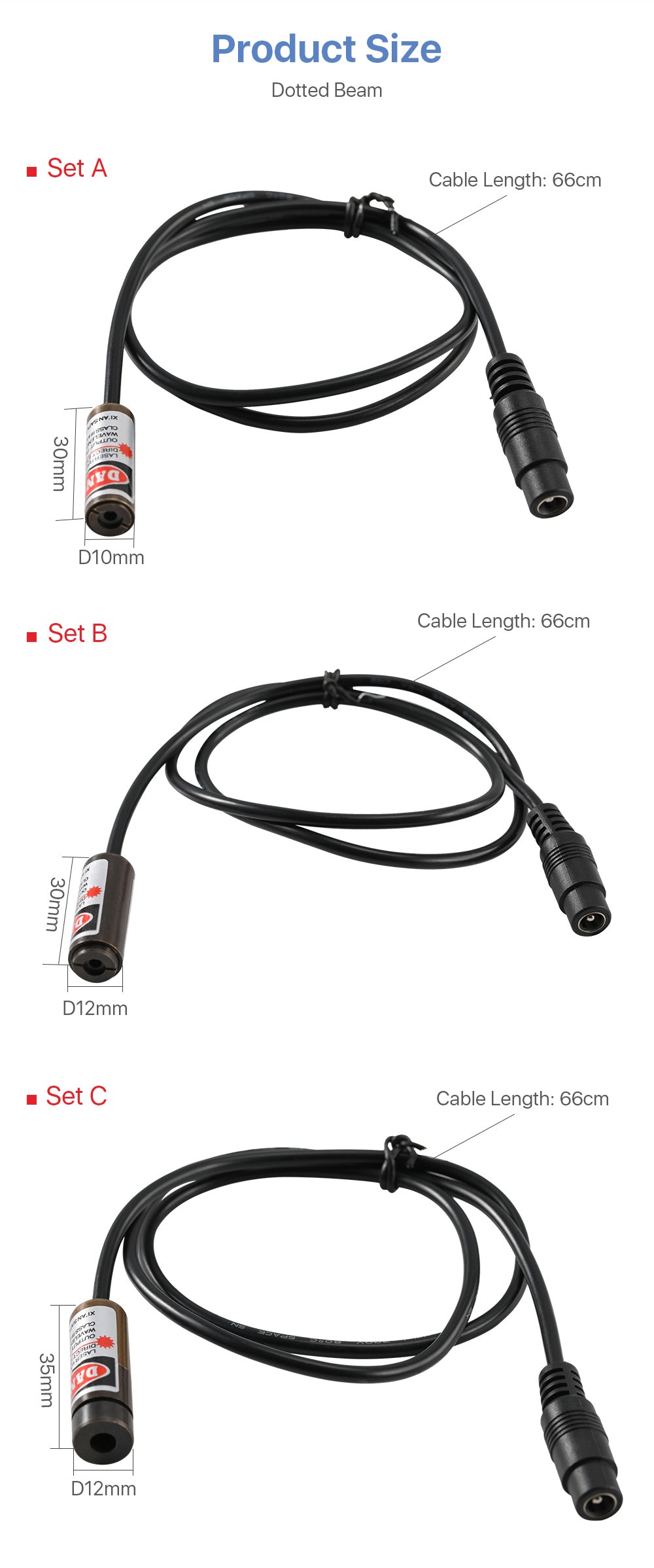 Cloudray Red Light Indicator Dotted Beam 650nm DC5V