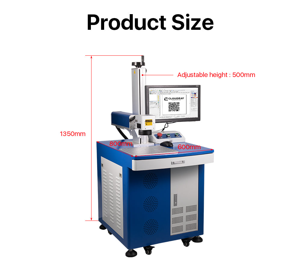 Cloudray Desktop Fiber Marking Machine Raycus 20W 30W 50W UltraMarker
