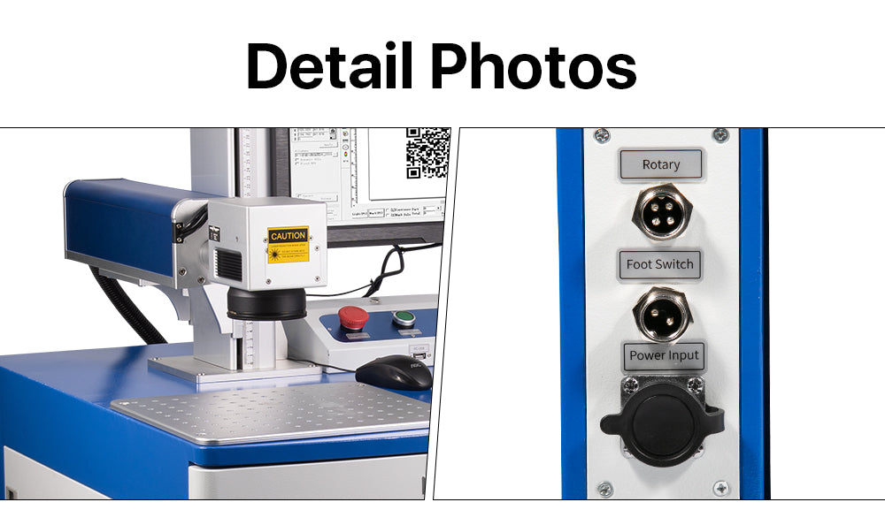 Cloudray Desktop Fiber Marking Machine Raycus 20W 30W 50W UltraMarker
