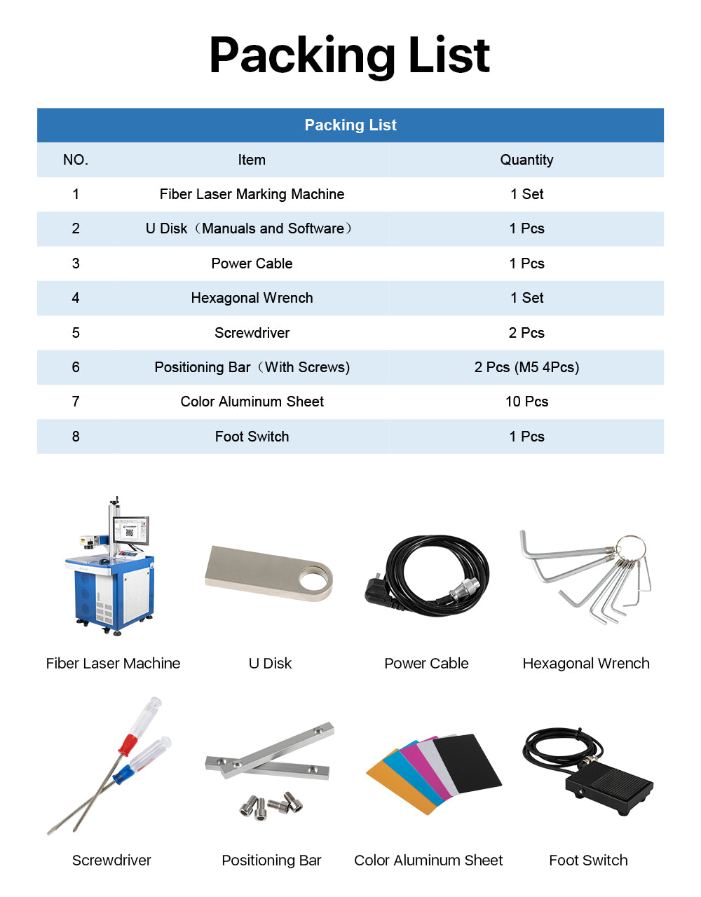Cloudray Desktop Fiber Marking Machine Raycus 20W 30W 50W UltraMarker