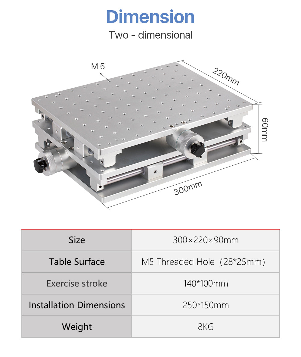 DT Two-dimensional Workstation 220x300 X150 Y90