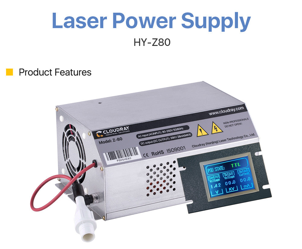 80-100W CO2 Laser Power Supply AC90-250V