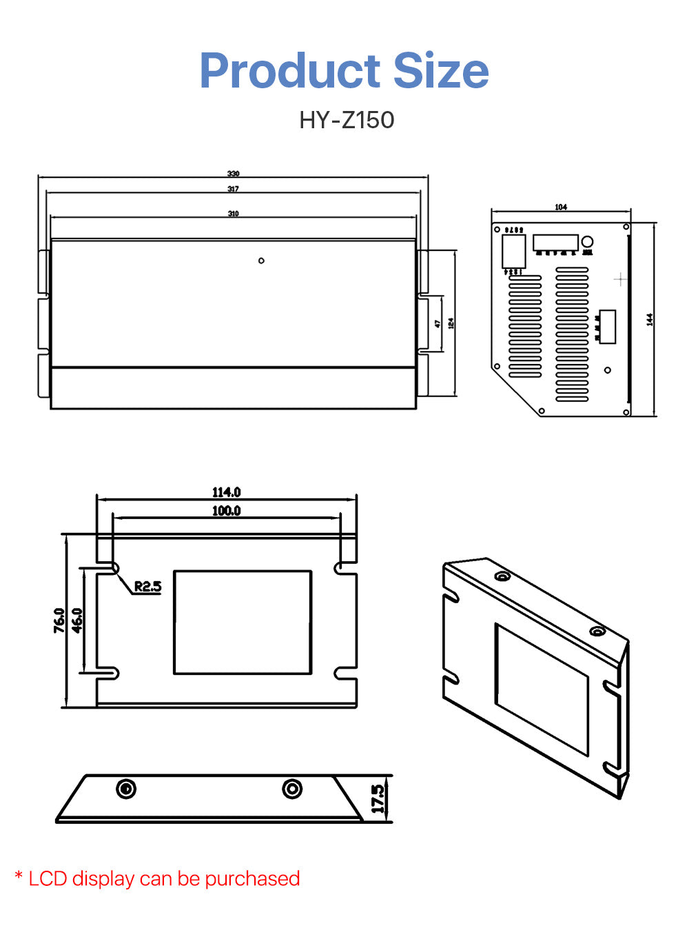 150-180W CO2 HY-Z系列Z150电源(选配屏)AC90-250V