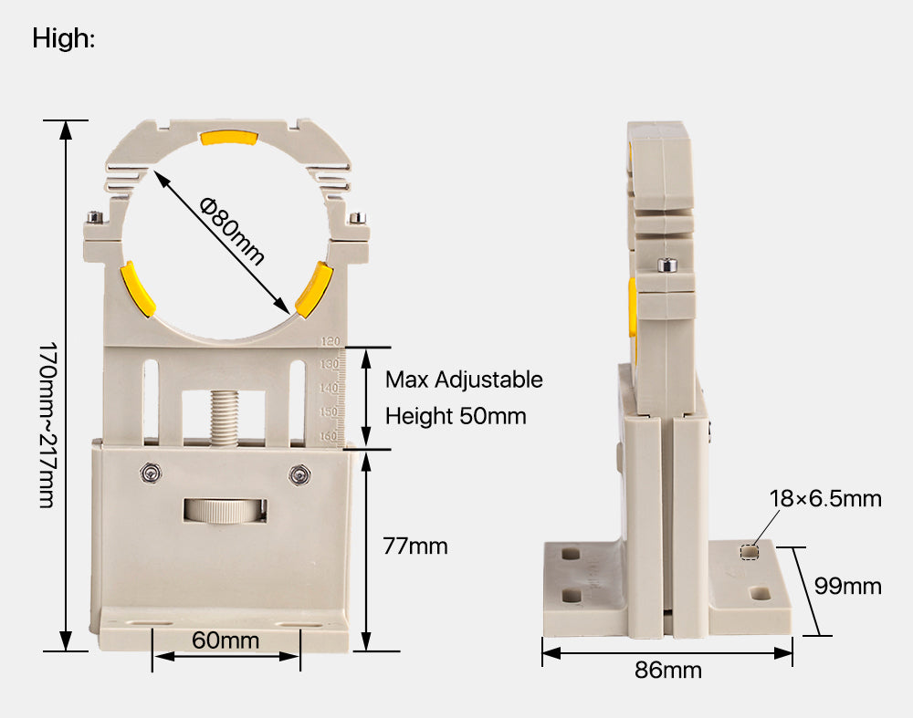 RECI Laser Tube Support Holder For Dia.60mm or 80mm