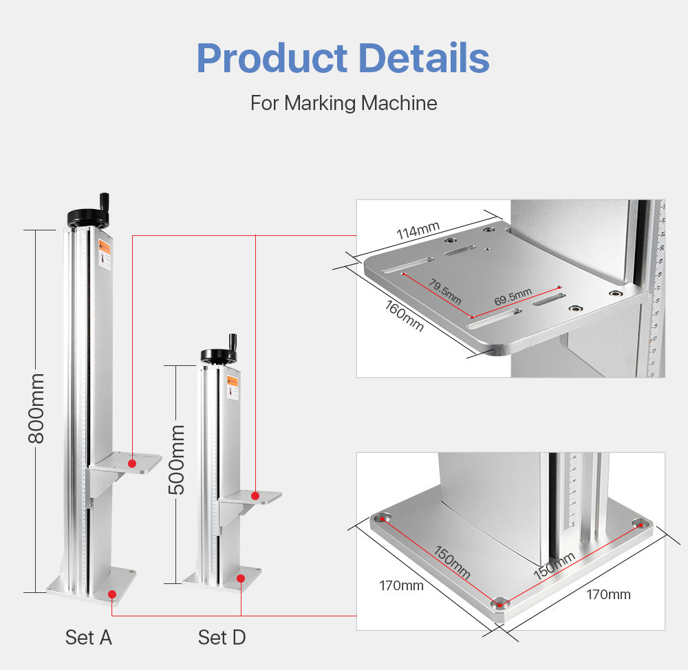 Cloudray Laser Lift Table for Marking Machine