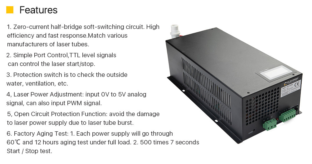 150W CO2 Laser Power Supply MYJG-150 LCD