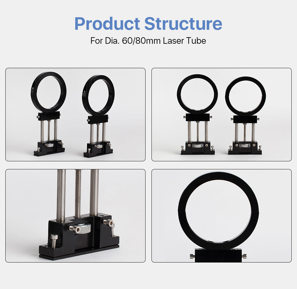 Metal supports/holders for 60/80mm diameter Co2 laser tube