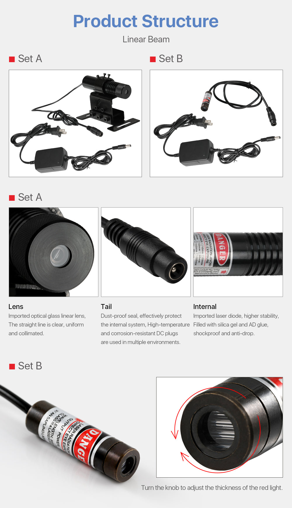 Cloudray Red Light Indicator Linear Beam