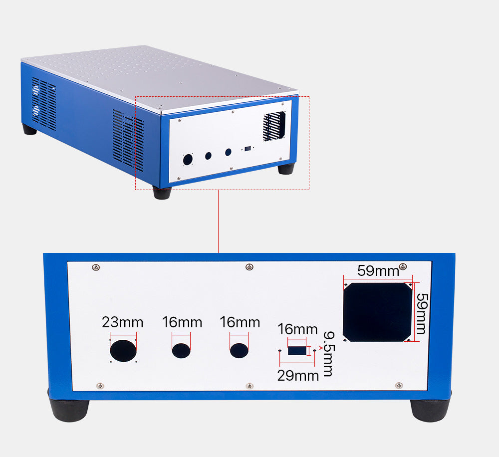 Cloudray Fiber Laser Cabinet Portable Marking Housing Set 500/800mm Auto-Lift for DIY 1064nm Fiber Marking Installation