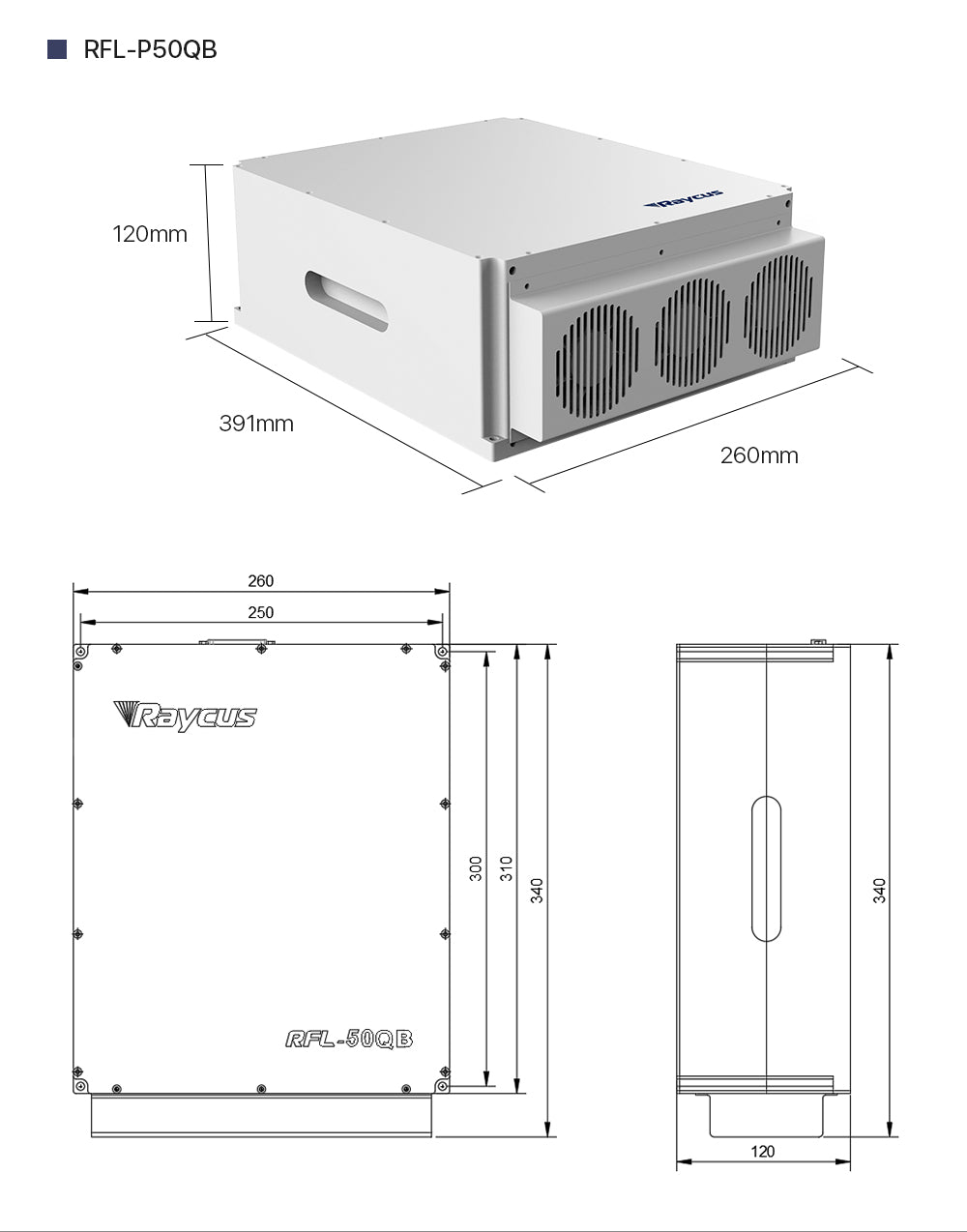 Raycus 20W-50W Q-switched Pulse Fiber Laser Source RFL-P20/30/50QB for 1064nm Laser Marking Machine(Oceana)