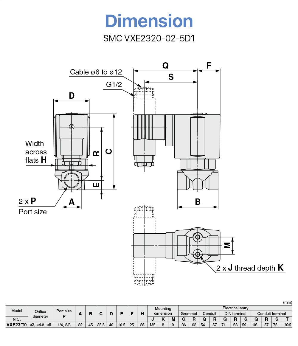 Cloudray Direct Operated 2 Port Solenoid Valve SMC VXE2330-02-5D1 Air Steam 3.0Mpa for the Fiber Cutting Machine Pneumatic System