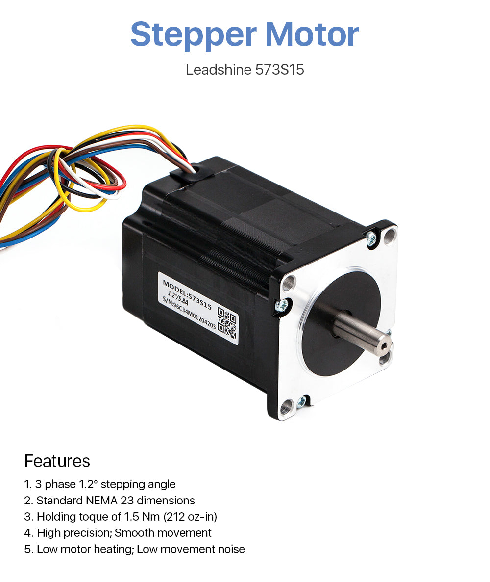 Leadshine 3 phase Stepper Motor 573S15 for NEMA23 5A Length 76mm Shaft 8mm