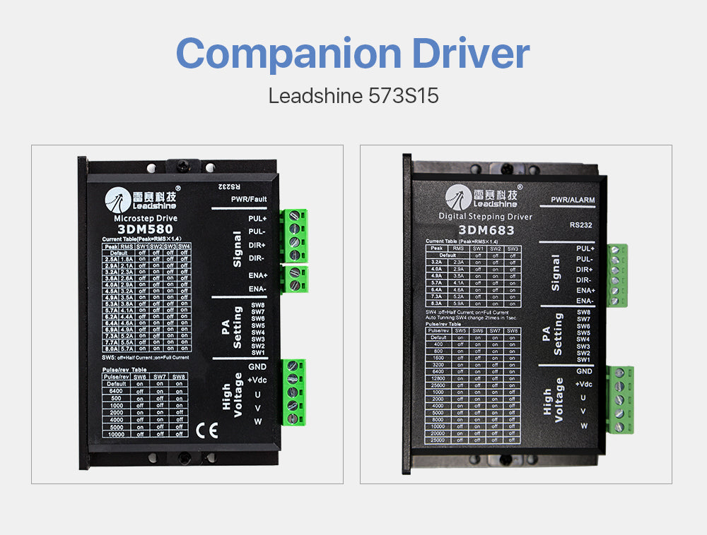 Leadshine 3 phase Stepper Motor 573S15 for NEMA23 5A Length 76mm Shaft 8mm