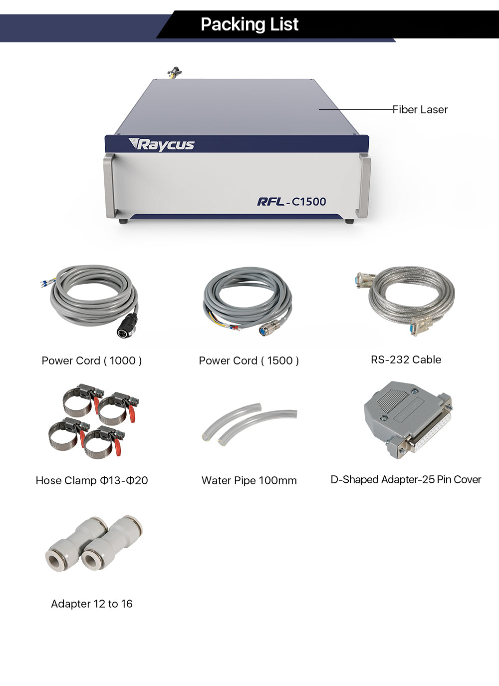 Raycus 1000W 1500W CW Fiber Laser Source For Welding