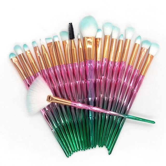 20 Piece Diamond Makeup Brush Set