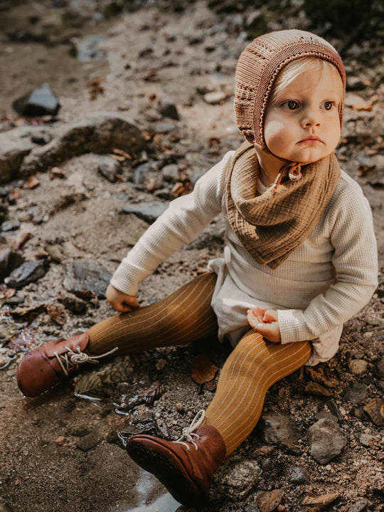 The Simple Folk Ribbed Tights, Bronze