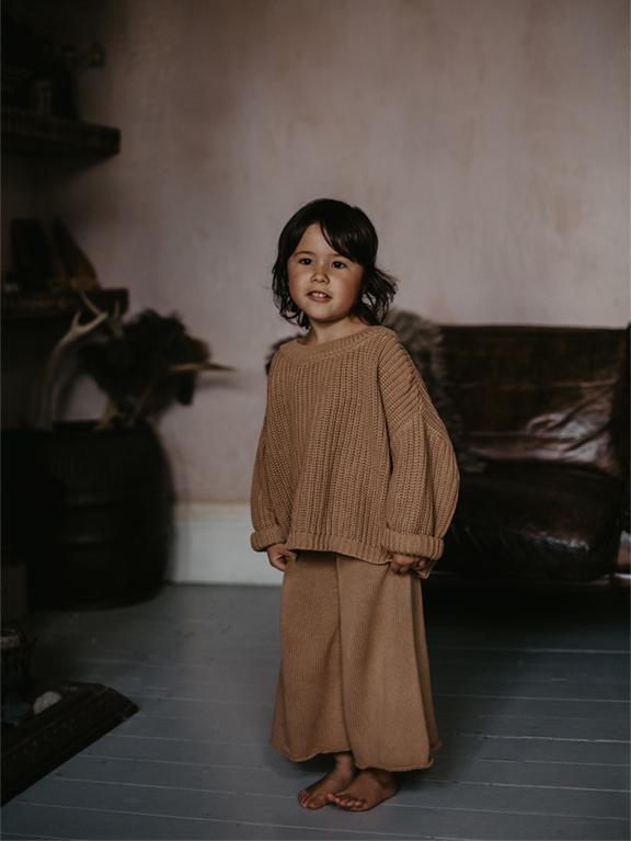 The Simple Folk Wide Leg Knit Trouser, Mocha