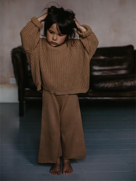 The Simple Folk Wide Leg Knit Trouser, Mocha