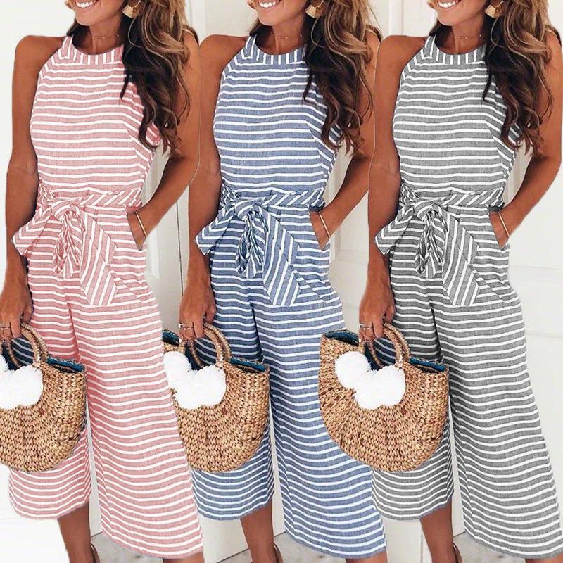 ALICIA Striped Jumpsuit