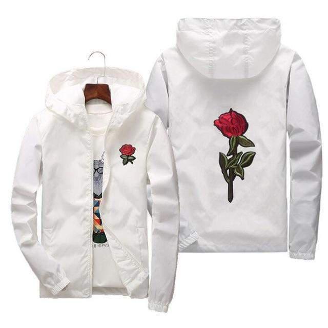 EMBROIDERY ROSE Windbreaker