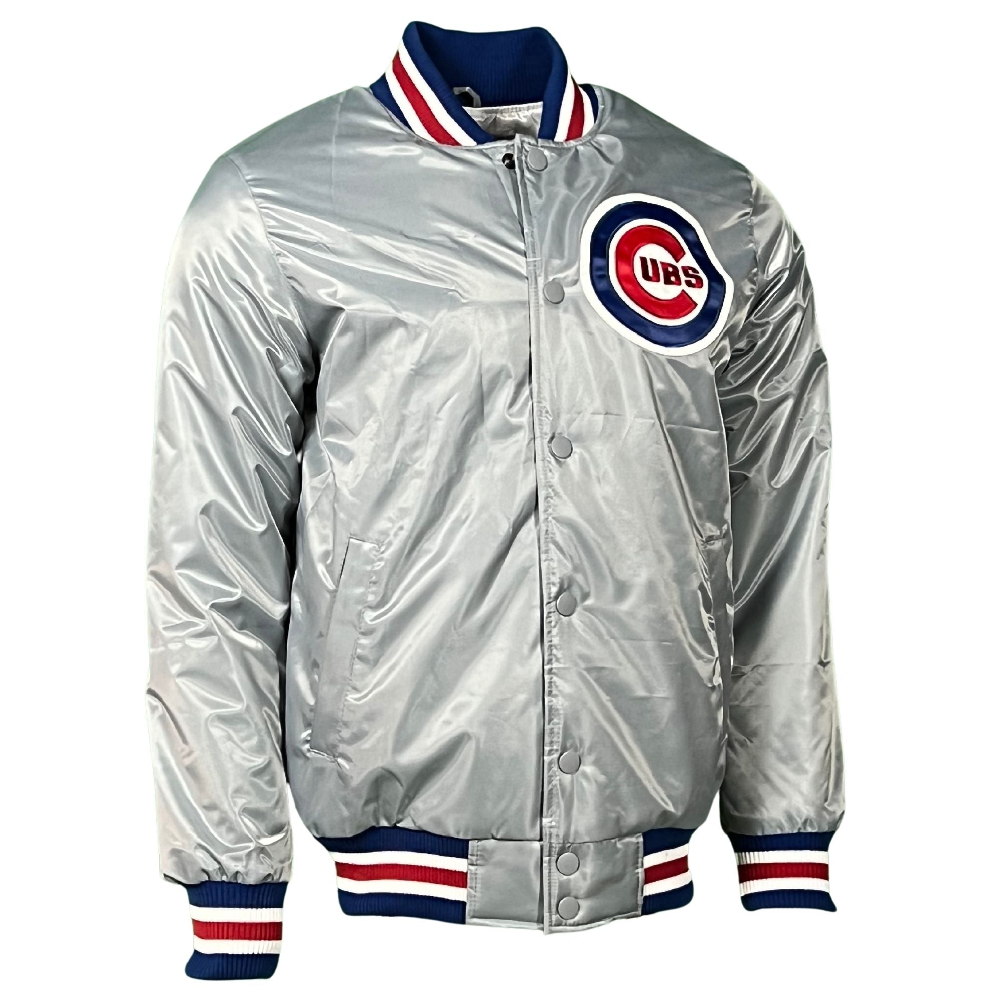 Chicago Cubs Grey Vintage Starter Jacket