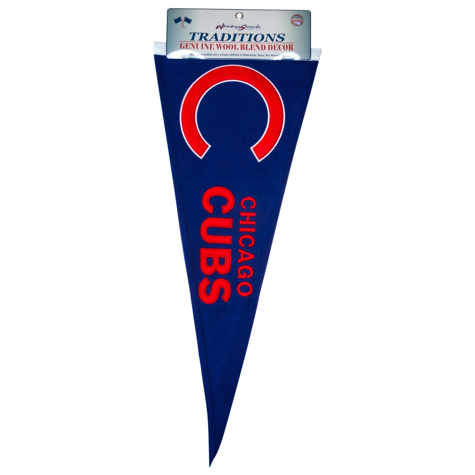 Chicago Cubs Royal and Red Wool Pennant