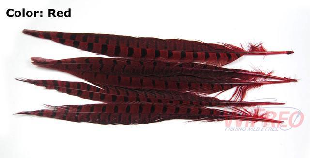[10Pcs] Ring Neck Pheasant Tail Feather For Fly Tying Nymphs Size 32Cm / 12