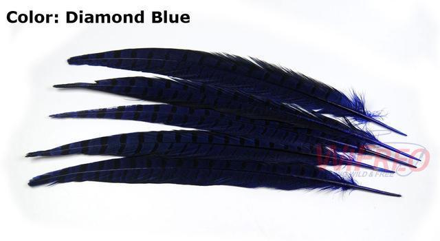 [10Pcs] Ring Neck Pheasant Tail Feather For Fly Tying Nymphs Size 32Cm / 12