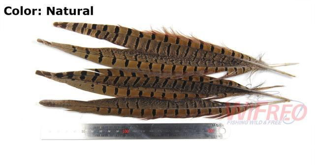 [10Pcs] Ring Neck Pheasant Tail Feather For Fly Tying Nymphs Size 32Cm / 12