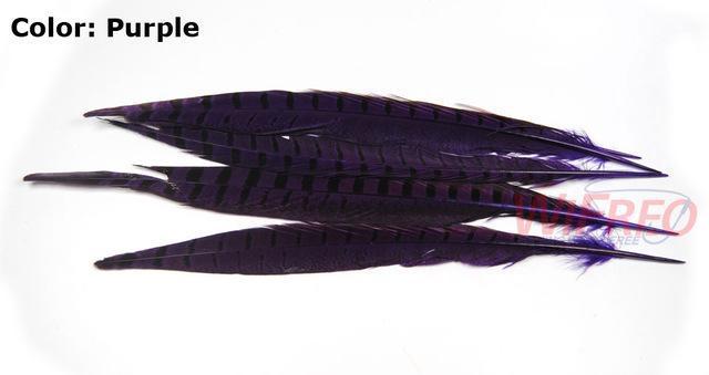 [10Pcs] Ring Neck Pheasant Tail Feather For Fly Tying Nymphs Size 32Cm / 12