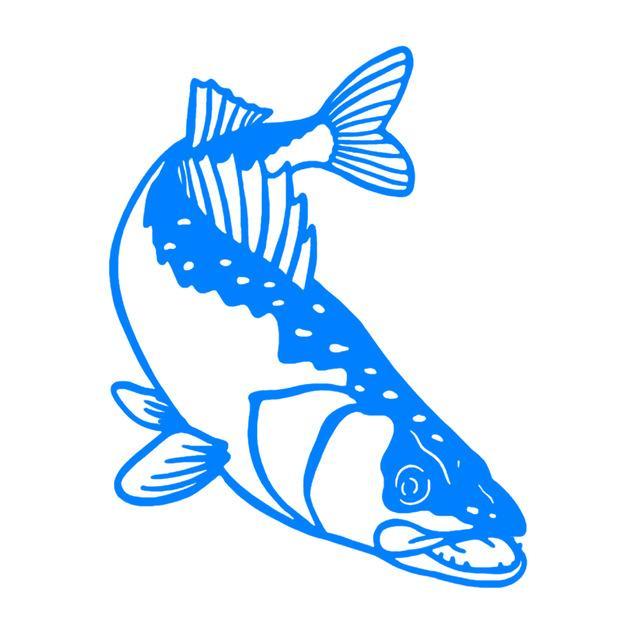 11.6*15.2Cm Walleye Fishing Creative Custom Car Sticker Fish Vinyl Decals For