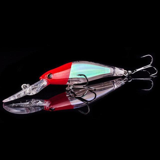 1Pcs Lifelike Minnow 9Cm 7.3G Fishing Hard Bait Crank Tackle 8# Hooks