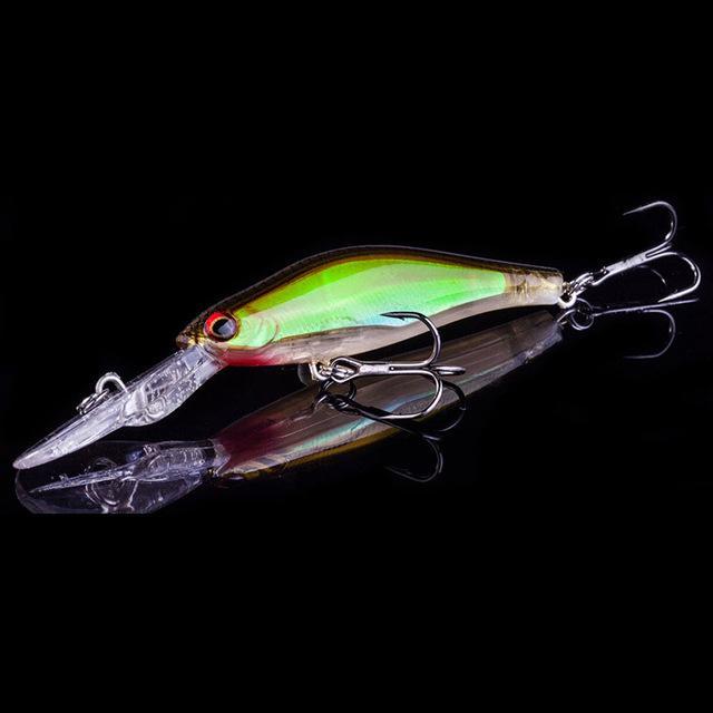 1Pcs Lifelike Minnow 9Cm 7.3G Fishing Hard Bait Crank Tackle 8# Hooks