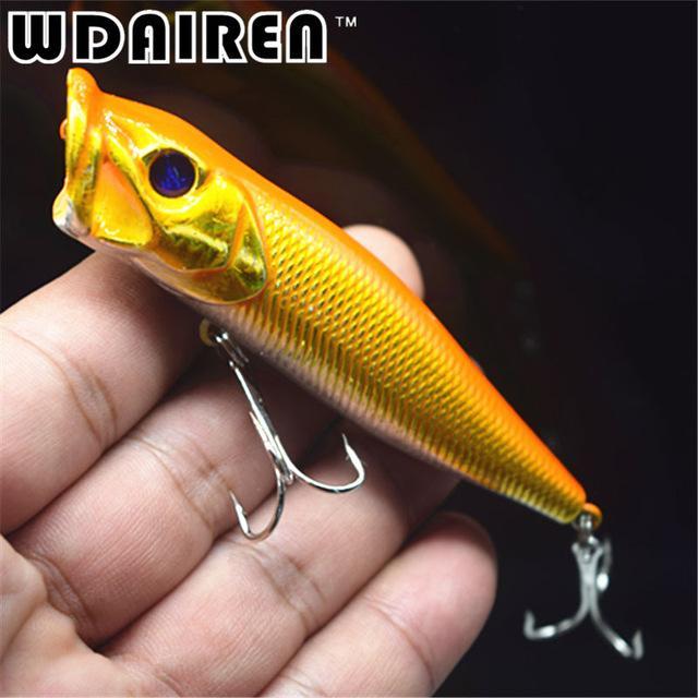 1Pcs Popper 9Cm 12.5G Hard Bait Tackle Treble Hooks Lures Wd-442