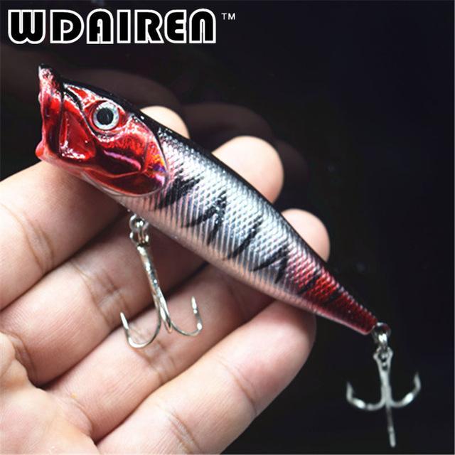 1Pcs Popper 9Cm 12.5G Hard Bait Tackle Treble Hooks Lures Wd-442