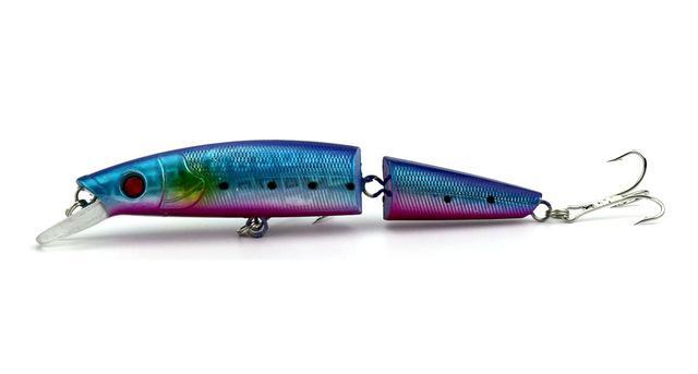 1Pc Jointed 14Cm 21G Attractant 2 Segments Jointed Minnow 3D Eyes Musky Lure Abs
