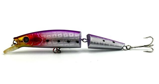 1Pc Jointed 14Cm 21G Attractant 2 Segments Jointed Minnow 3D Eyes Musky Lure Abs