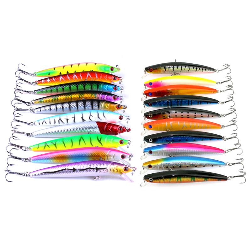 20Pcs/Lot 2 Style Kit Minnow Fishing Hard Plastic S