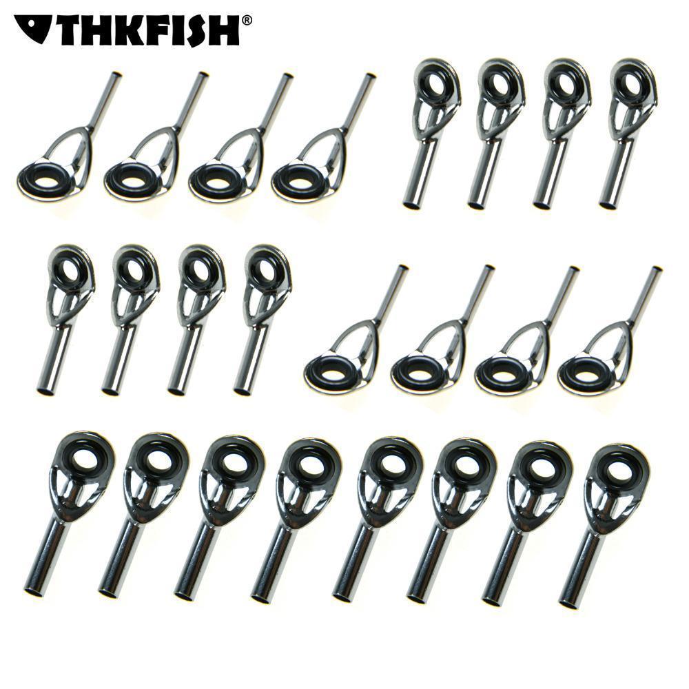 50 Pcs Fishing Rod Guide Tip Tops Replacement Repair Kit 1Mm 1.5Mm 2Mm Stainless