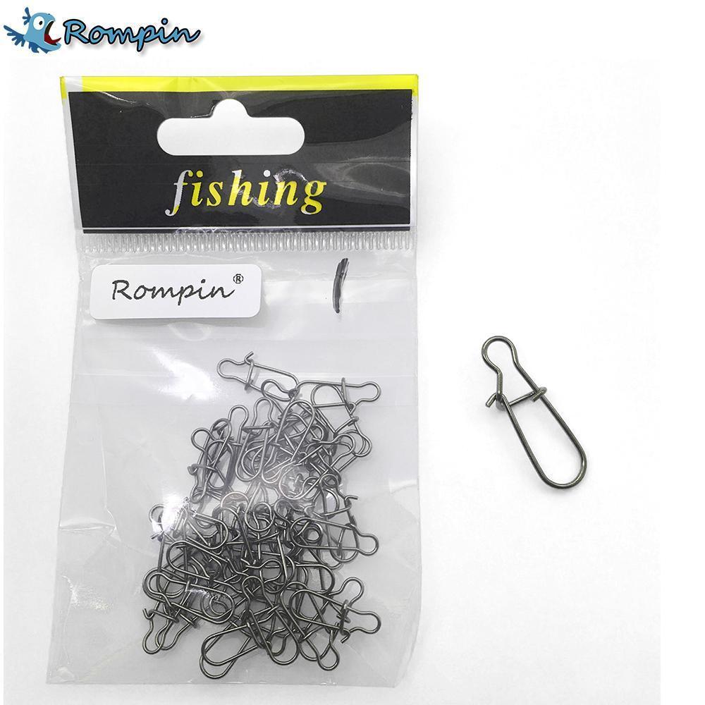 50Pcs Nice Snap Fishing Barrel Swivel Safety Snaps Hooks Fishhook Fishing Tackle