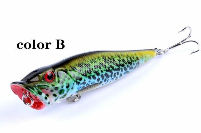9.5Cm 12G Popper 3D Eyes Colored Painted Bait S Fishing Tackle