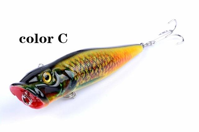 9.5Cm 12G Popper 3D Eyes Colored Painted Bait S Fishing Tackle