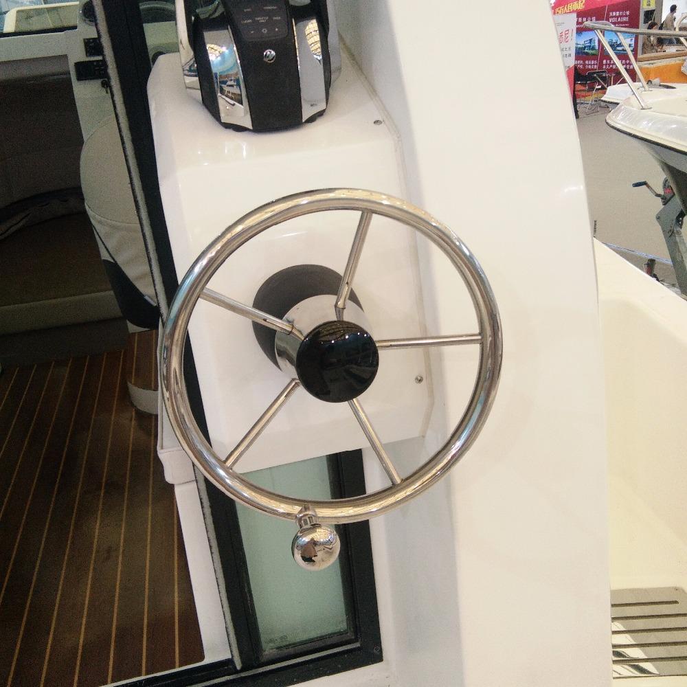 Boat Steering Wheel Stainless Steel 5 Spoke 25 Degree 11' For Marine Yacht