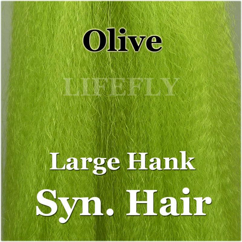 Olive Color / Large Hank Of Synthetic Hair, Hair, Syn. Fibre, Fly Tying, Jig,