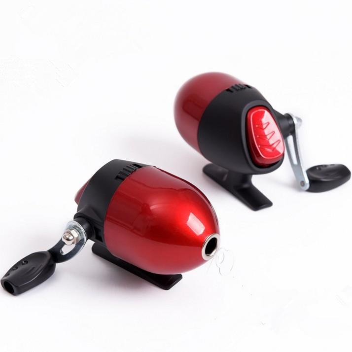 Red Spin Cast Casting Reels Spincast Built-In Close With Tackle Line Lures