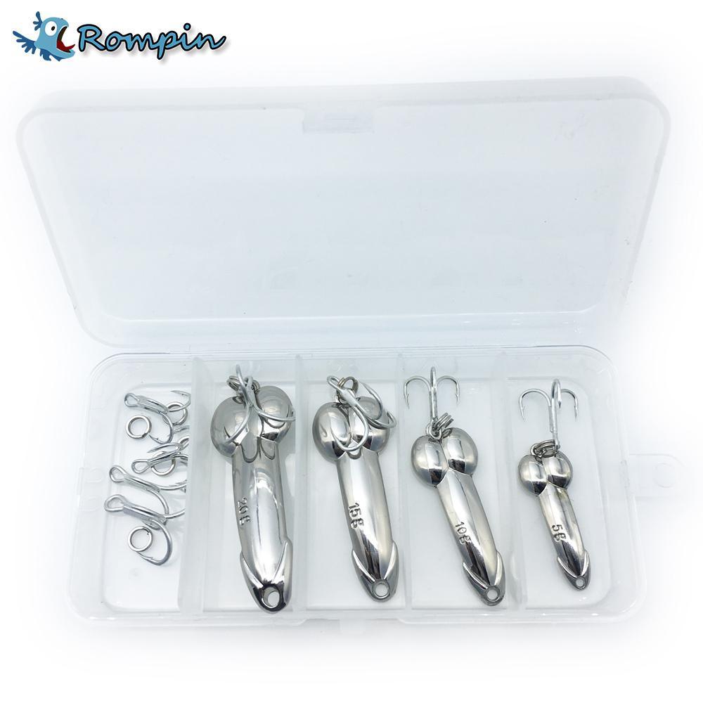 Rompin 4Pcs/Lot Fishing Lures Dd Spoon Bait Metal Lure Kit