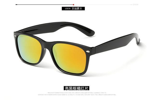 Roupai Polarized Sunglasses Men Driving Mirror Coating Points Black Frame Shades