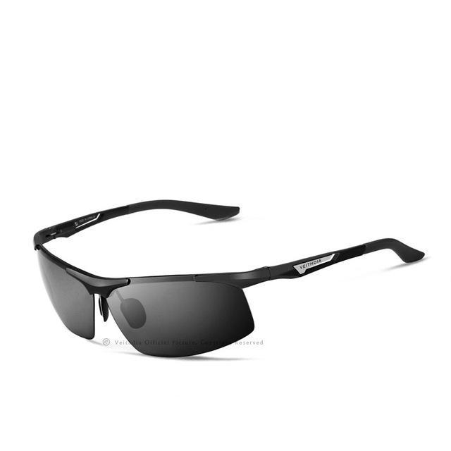 Veithdia Aluminum Magnesium Semi Rimless Sunglasses Polarized Men Coating Mirror