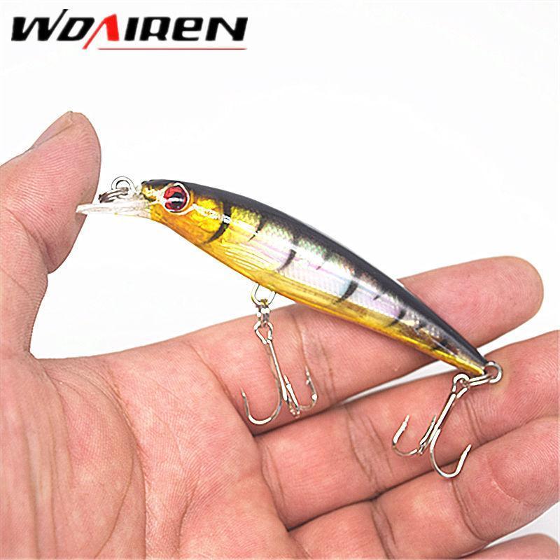 Wdairen 1Pcs S Crankbait 8.5Cm 7.2G Laser Floating Minnow Laser Hard Bait 3D